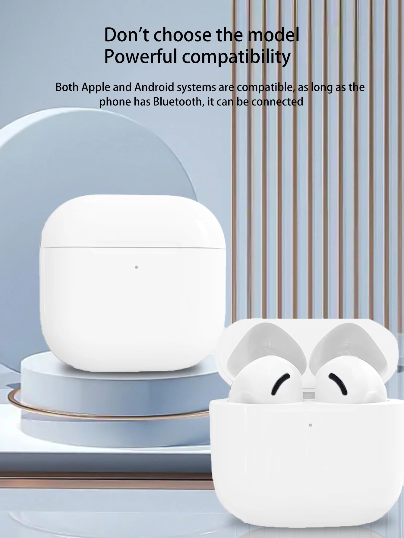 In-ear stereo wireless headphones, long battery life, two-ear touch noise reduction e-sports wireless headphones, compatible wit