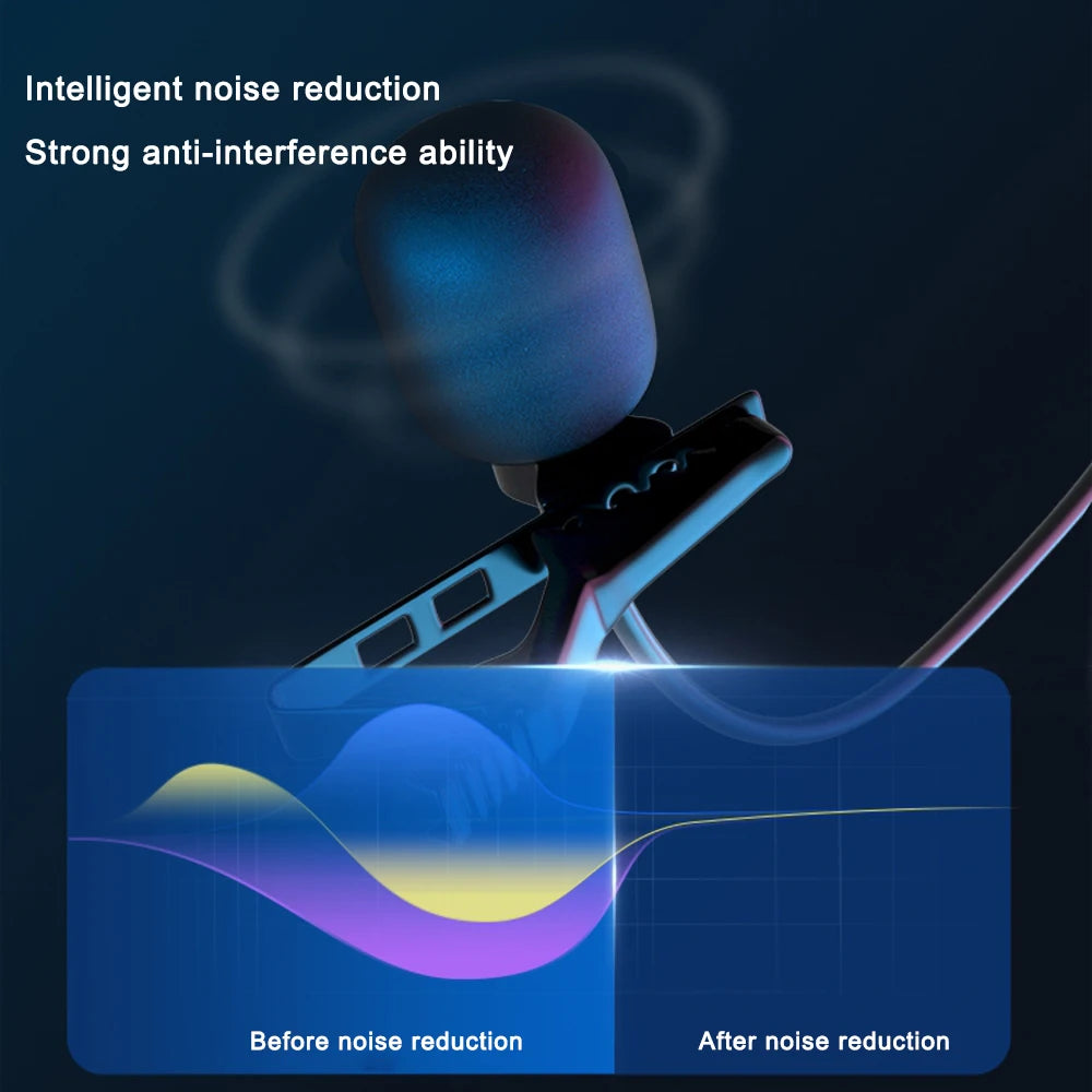 Lapel Microphones Type C Microphone Clip Portable Microphone Condenser Clip-on Lapel Mic 1.5m Wired Mini Audio Mic for Phone