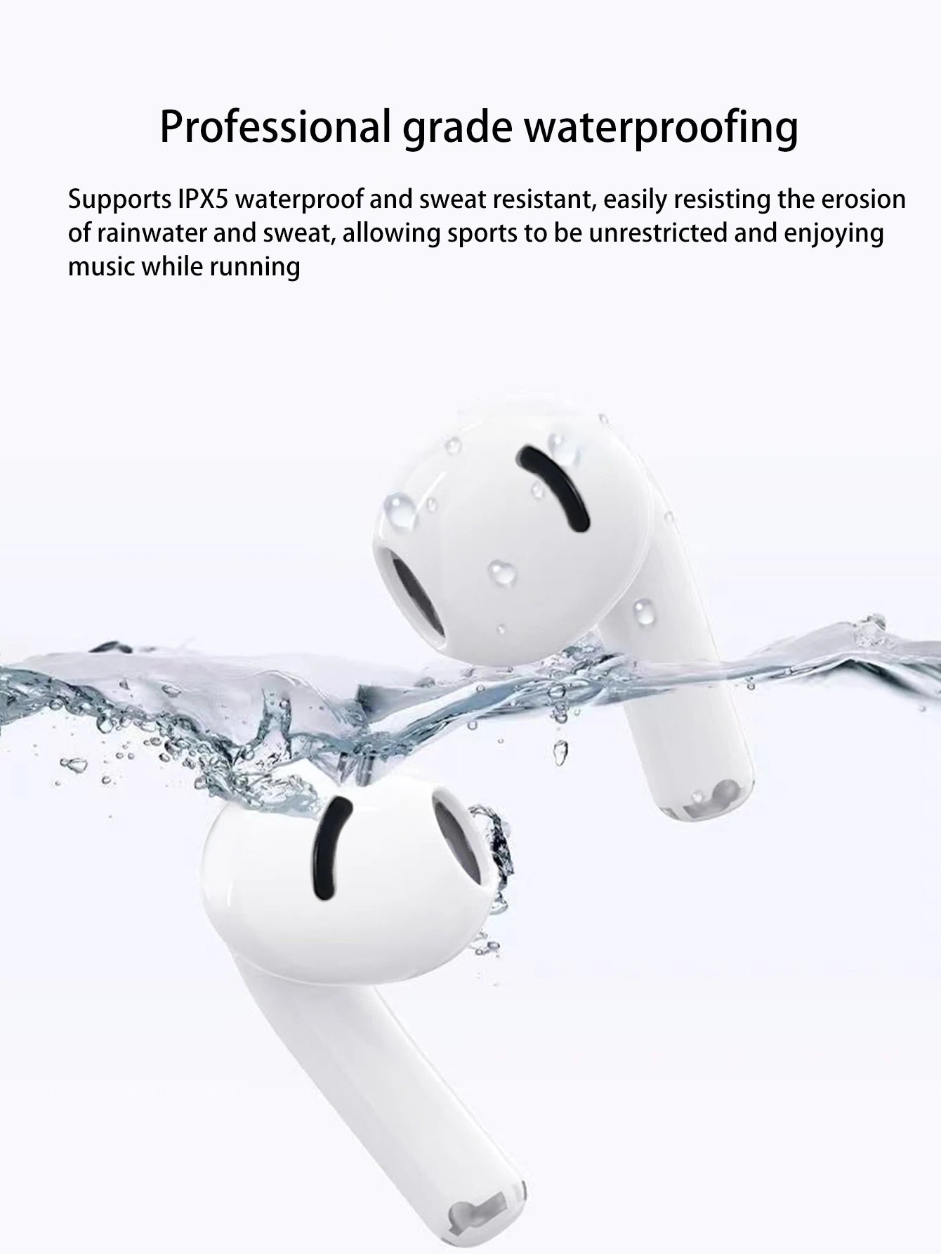 In-ear stereo wireless headphones, long battery life, two-ear touch noise reduction e-sports wireless headphones, compatible wit