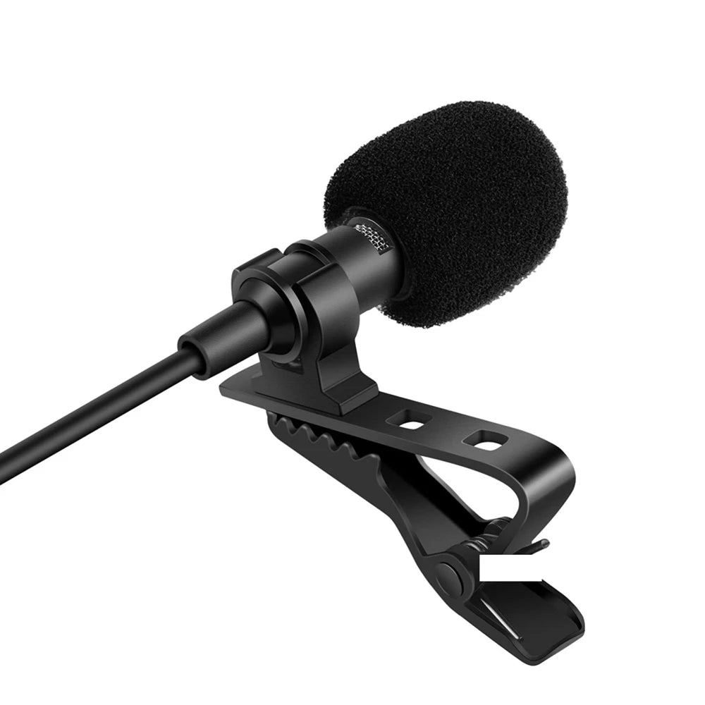 Lapel Microphones Type C Microphone Clip Portable Microphone Condenser Clip-on Lapel Mic 1.5m Wired Mini Audio Mic for Phone