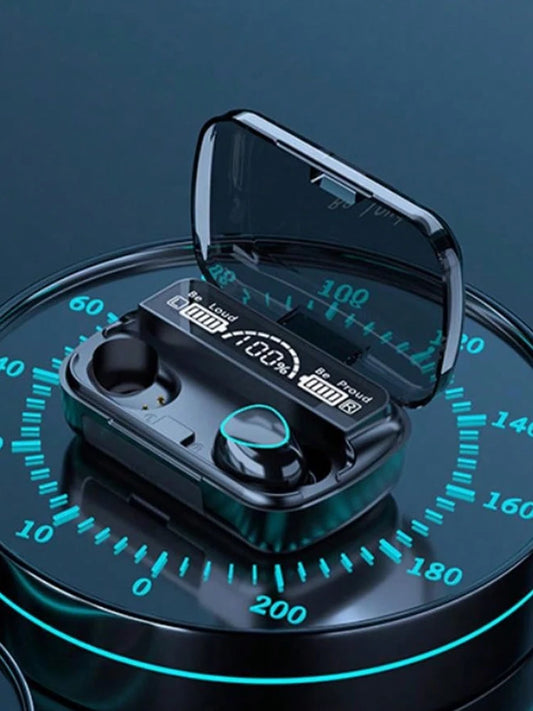 In-Ear Digital Display Wireless Headphones, Long Life Touch Wireless Headphones, Magnetic Sensor Storage Pod, Heavy Bass